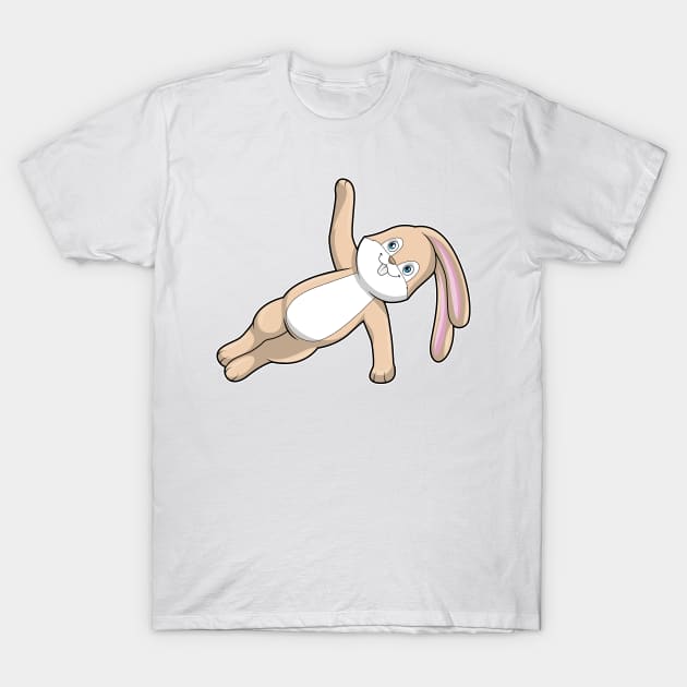 Bunny at Yoga Stretching T-Shirt by Markus Schnabel